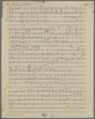 Quartets, Excerpts, vl (2), vla, vlc, op.20,1, LüdD p.445 - BSB Mus.N. 119,87 : [without title]