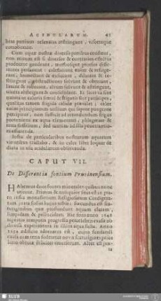 Caput VII. De Differentia fontium Pruvinensium