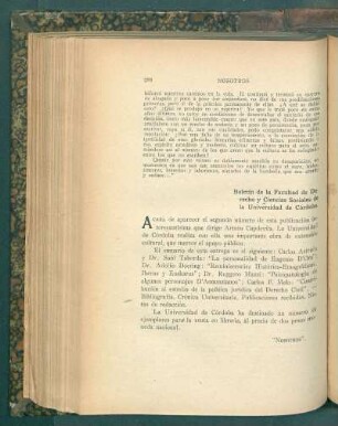 Boletín de la Facultad de Derecho y Ciencias Sociales de la Universidad de Córdoba