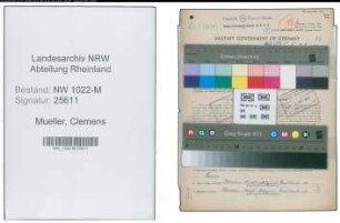 Entnazifizierung Clemens Mueller , geb. 20.03.1896 (Postbeamter)