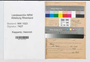 Entnazifizierung Heinrich Kappertz , geb. 02.06.1895 (Verw.Angest.)