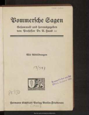 Pommersche Sagen