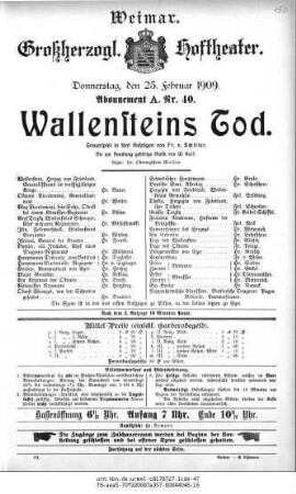 Wallensteins Tod