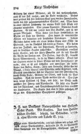 Naturgeschichte von Holland. Bd.1.