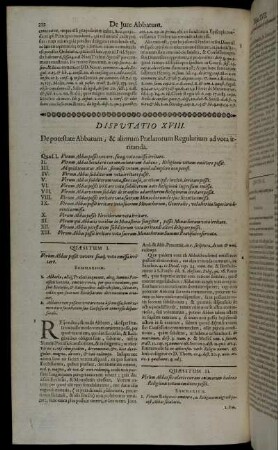Disputatio XVIII. De potestate Abbatum, & aliorum Prælatorum Regularium ad vota irritanda.