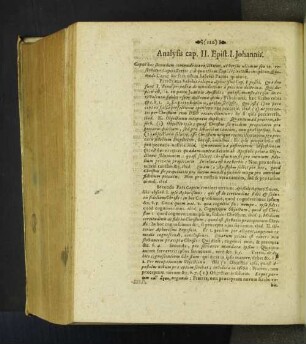 Analysis cap. II. Epist. I. Johannis.