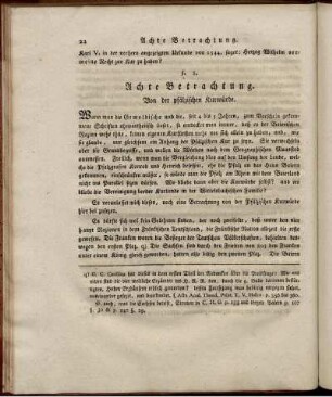 § 8. Achte Betrachtung. Von der pfälzischen Kurwürde.
