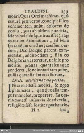LVIII. Medicina caelo petita