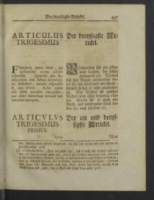 Articulus XXXI. - XL.