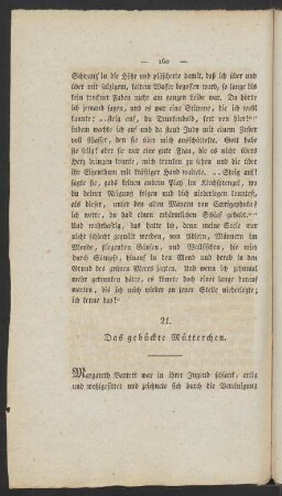 21. Das gebückte Mütterchen.