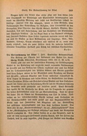 389-390 [Rezension] Stosch, Johann Ernst Georg, Paulinische Erkenntniskunst