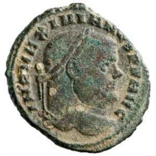 Münze, Follis, 299 - 303 n. Chr.