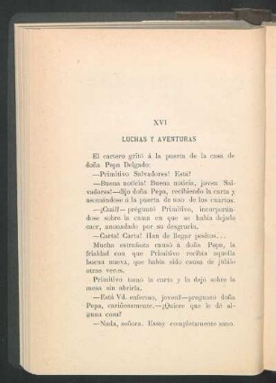 XVI Luchas y aventuras