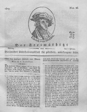 Nro. 26., Montag, den 6. Februar 1809
