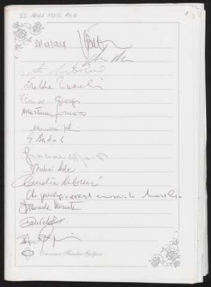 Kondolenzbuch mit Unterschriften aus der Kirche S. Stefano in Bologna, Heft 2