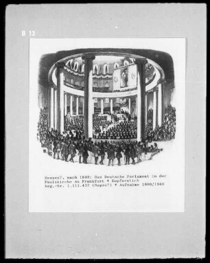 Das Deutsche Parlament in der Paulskirche zu Frankfurt