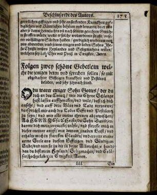 Folgen zwey schöne Gebetlein [...]