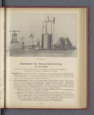 Kalorimeter für Heizwertbestimmung von Brennstoffen