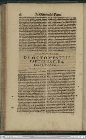 De Octomestris Partus Natura. Liber Tertius
