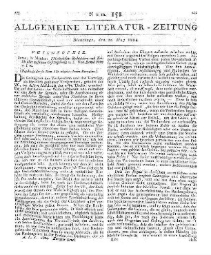 Burkardt, J. M. V.: Philosophie des Lebens für erwachsene Jünglinge. Um sie zu guten, brauchbaren und glücklichen Weltbürgern zu bilden. Würzburg: Rienner 1801