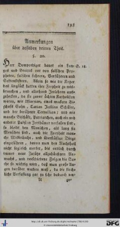 Anmerkungen über desselben dritten Theil.