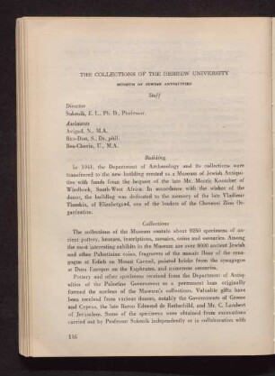 The Collections of the Hebrew University