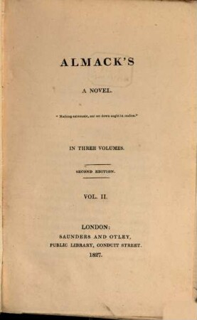 Almack's : a novel. 2