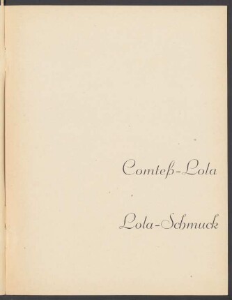 Comteß-Lola : Lola-Schmuck