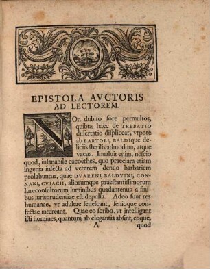 Nicolai Hieron. Gundlingii ... C. Trebatius Testa ICtus ab iniuriis veterum atque recentiorum scriptorum liberatus
