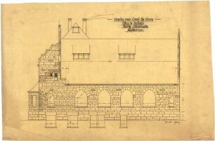 Billing, Hermann; Neckarelz (Baden-Württemberg), Bahnhofstr. 25; Gasthaus Kling ("Klingenburg") - Rechte Fassadenseite (Teilansicht)