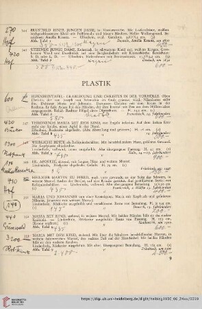 Plastik (Nr. 346-369)