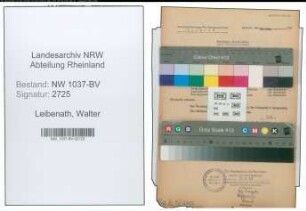 Entnazifizierung Walter Leibenath , geb. 01.12.1899 (Kaufmann)