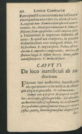 Caput VI. De loco inartificiali ab authoritate.