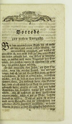 Vorrede zur ersten Ausgabe