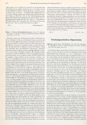 608-609 [Rezension] Die Kartäuser