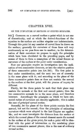 Chapter XVIII. On the curvature of sections of curved surfaces.