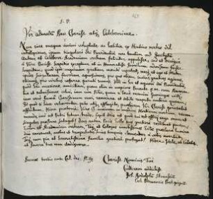 1 lat. Brief, Bern 1689