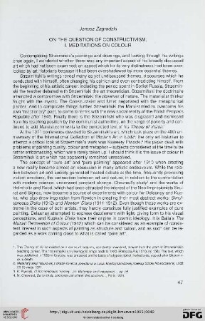 36: On the Question of Constructivism, [1] : Meditations on Colour