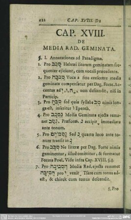 Cap. XVIII. De Media Rad. Geminata