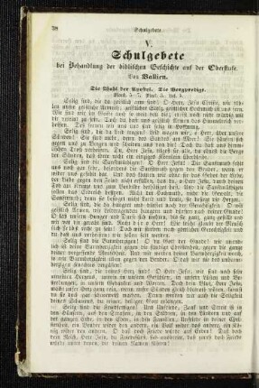 Schulgebete : bei Behandlung der biblischen Geschichte auf der Oberstufe