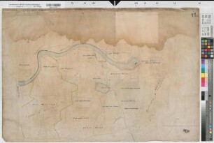 Lippe: Karte der Ufer und des Inundations-Gebietes des Lippe-Flusses von Neuhaus bis Wesel in III Sectionen. Section III: Regierungs-Bezirk Münster in 22 Blättern (8. Blatt)