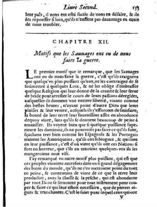 Motifs que les Sauuages ont eu de nous faire la guerre.