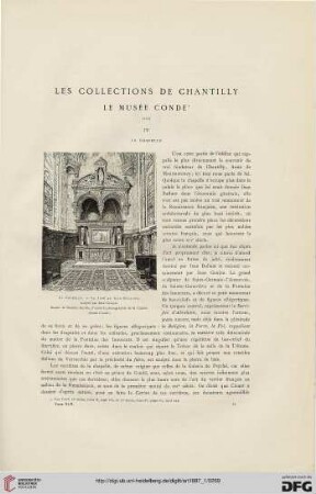 13: Les collections de Chantilly : le musée Condé, IV; la chapelle