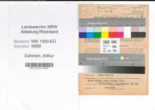 Entnazifizierung Arthur Dahmen, geb. 09.04.1904 (Polizeibeamter)