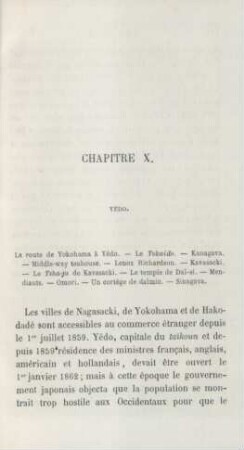 Chapitre X. Yédo