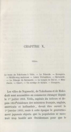 Chapitre X. Yédo