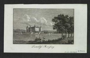 Ansicht von Schloss Moritzburg, Stich, 1820 : Morizburg. - [S.l.] , [um 1820?]. - 1 Kunstbl. : Stich ; 14 x 8 cm