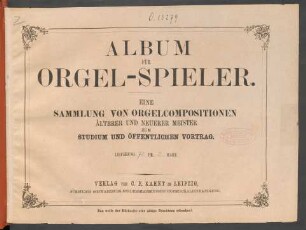 Sechs Trios für die Orgel : (zwei Manuale und Pedal) zum Studium zu benutzen : op. 124