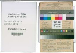 Entnazifizierung Hedwig Burgsdorf , geb. 24.03.1905 ()
