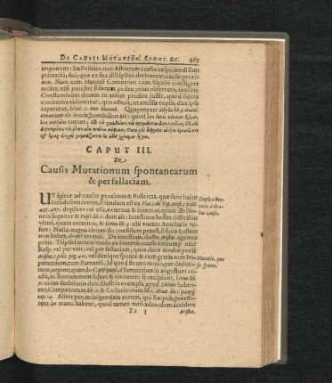 Caput III. De Causis Mutationum spontanearum & per fallaciam.